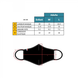 Masque antimicrobien grand public catégorie 1