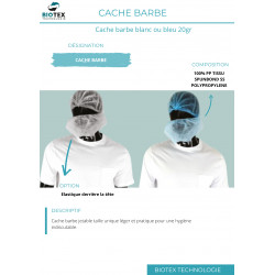 Cache barbe détectable - Caches-barbes - Hygiène - Sécurité - Matériel de  laboratoire