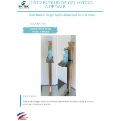 Distributeur de gel hydro à pédale