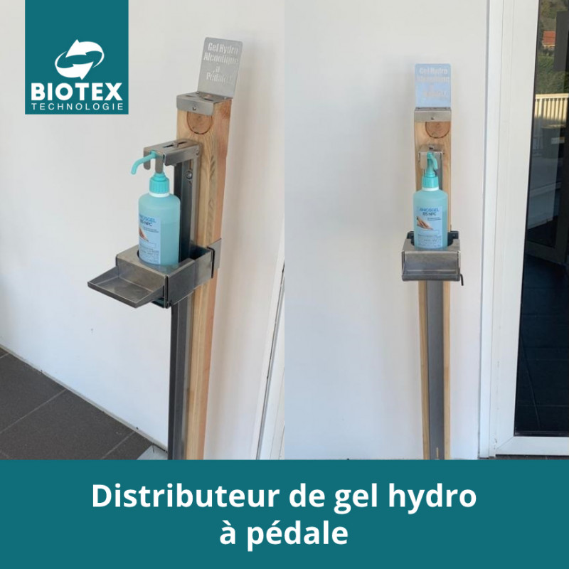 Distributeur de gel hydro à pédale